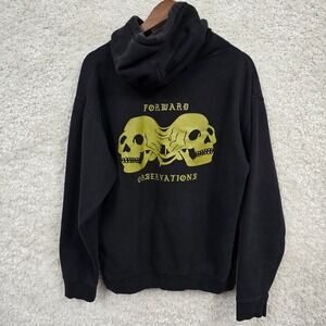 Forward Observations Group Hoodie Mens L Black Skull Graphic Streetwear‎ Edgy